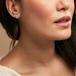 Boucles D'oreilles Puces Mascaret Argent Blanc Oxyde De Zirconium - Puces Femme | Marc Orian