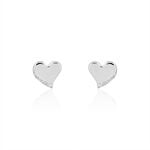 Boucles D'oreilles Puces Louane Or Blanc Diamant - Puces Femme | Marc Orian