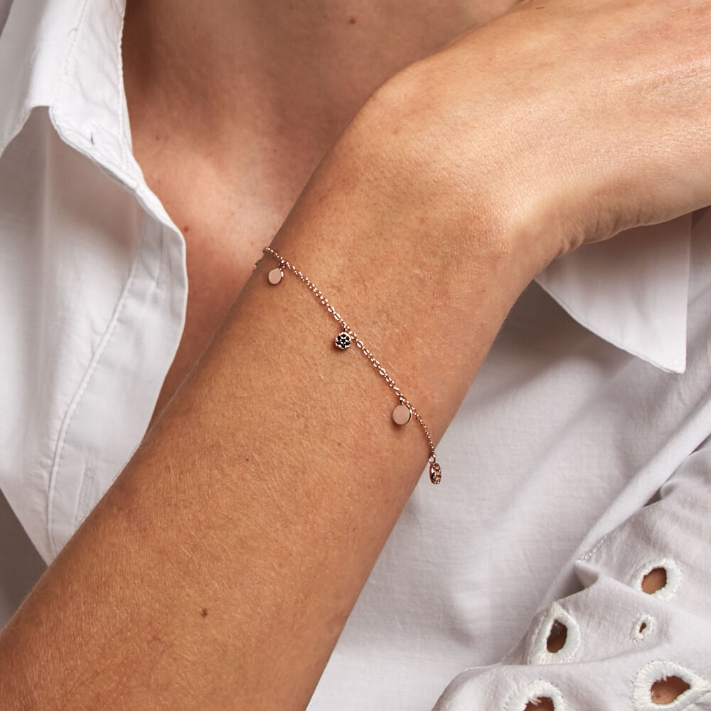 Bracelet Lorainne Argent Bicolore Oxyde De Zirconium - Bracelets Medailles Femme | Marc Orian