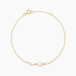 Bracelet Elysia Or Jaune Perle De Culture Oxyde De Zirconium - Bracelets cha&icirc;nes Femme | Marc Orian