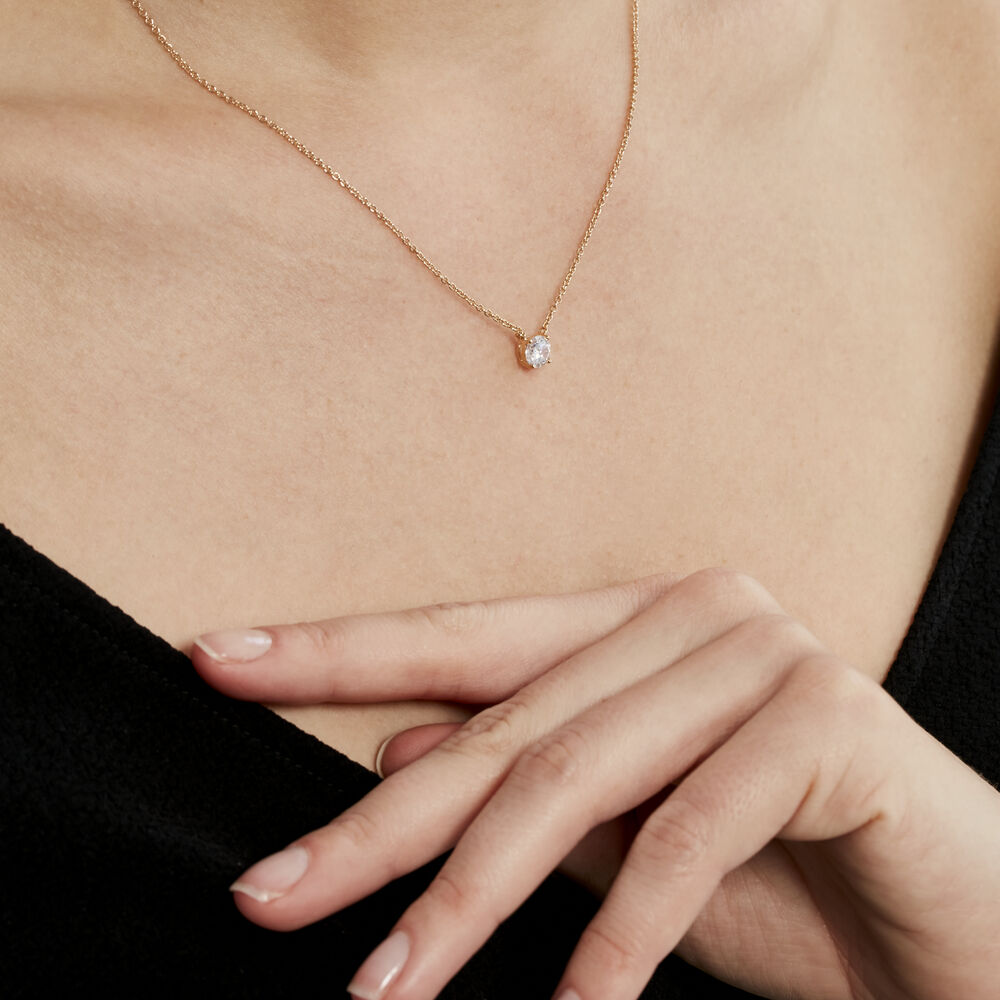 Collier Nilay Plaque Or Doré Oxyde De Zirconium - Colliers avec pierres Femme | Marc Orian