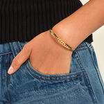 Bracelet Adelin Acier Jaune - Bracelets mailles Femme | Marc Orian