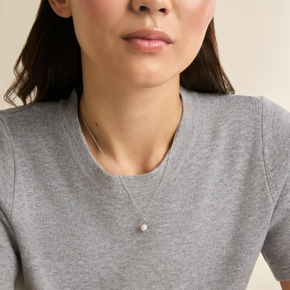 Collier Ecume Argent Blanc Perle De Culture - Colliers avec pierres Femme | Marc Orian