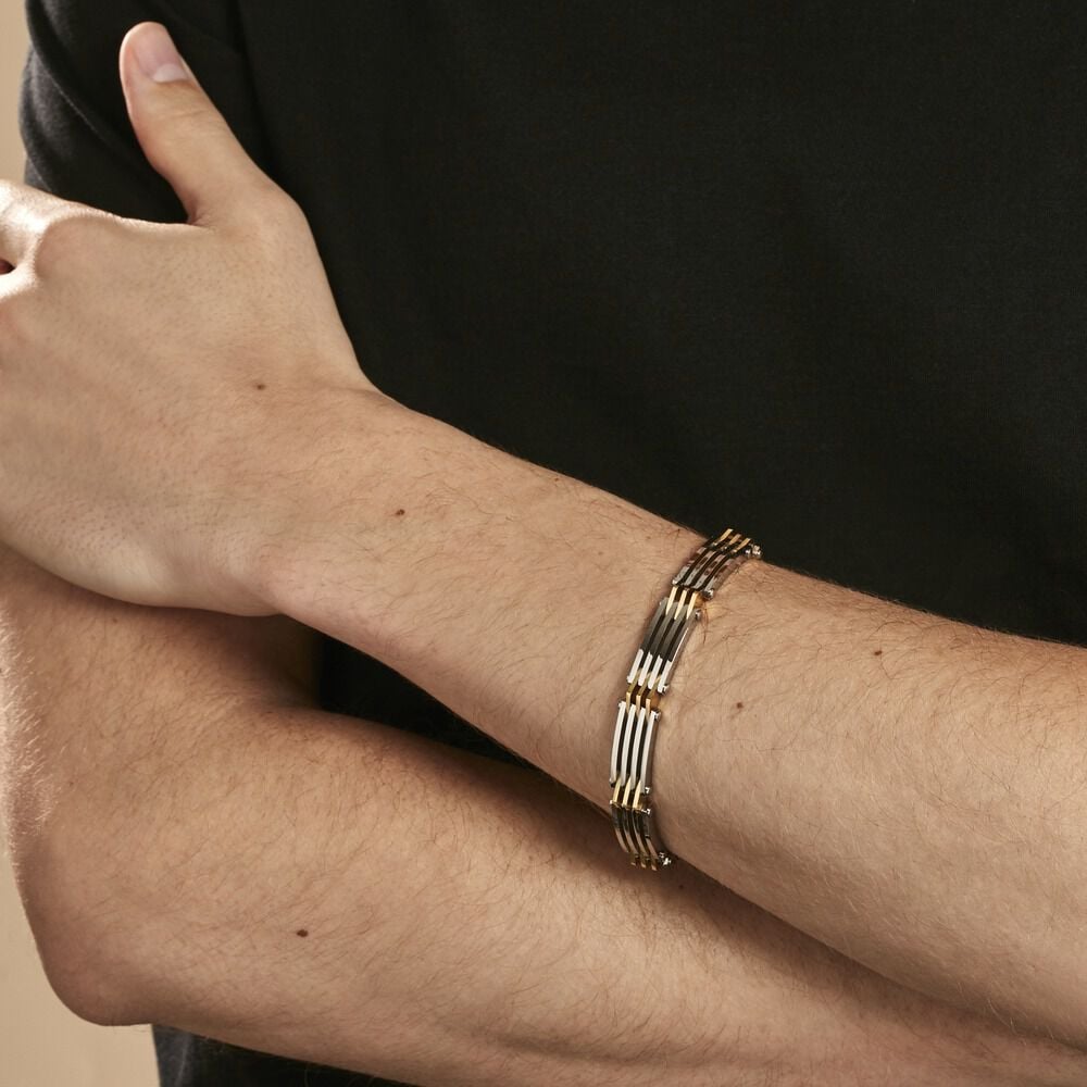 Bracelet Jourdan Rio Acier Bicolore - Bracelets Homme | Marc Orian