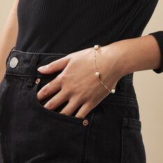 Bracelet Cannelle Or Jaune Perle De Culture - Bracelets chaînes Femme | Marc Orian