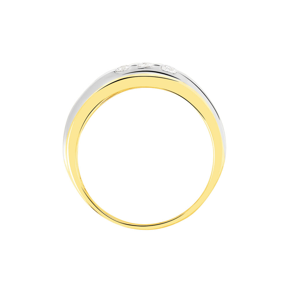 Bague Bryanna Or Bicolore Diamant - Bagues fian&ccedil;ailles Femme | Marc Orian