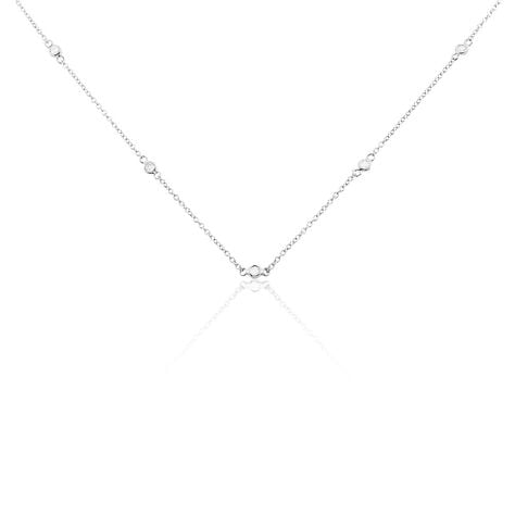 Collier Vashti Argent Blanc Oxyde De Zirconium - Colliers avec pierres Femme | Marc Orian