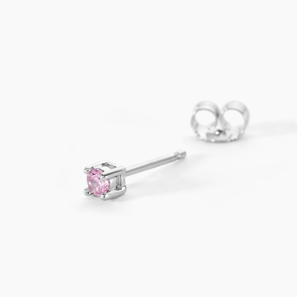 Boucles D'oreilles Puces Tehora Argent Blanc Oxyde De Zirconium - Puces Femme | Marc Orian