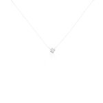 NYLON 4 Damen Collier Silber 925 Zirkonia Wei&szlig; 0,1 ct Viereck - Colliers avec pierres Femme | Marc Orian