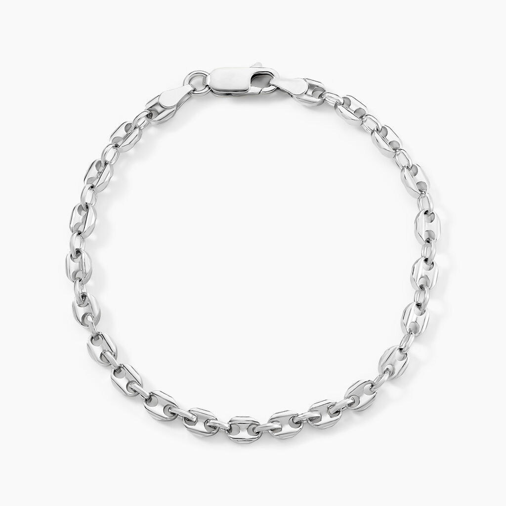 Bracelet Carrus Argent Blanc - Bracelets mailles Homme | Marc Orian