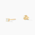 Boucles D'oreilles Puces Aphrodite Or Jaune Diamant - Puces Famille | Marc Orian