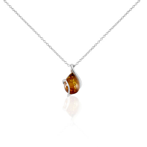 Collier Wahiba Argent Blanc Ambre - Colliers Femme | Marc Orian