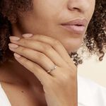 Bague Solitaire Veronika Or Blanc Diamant - Parures de mariage Femme | Marc Orian