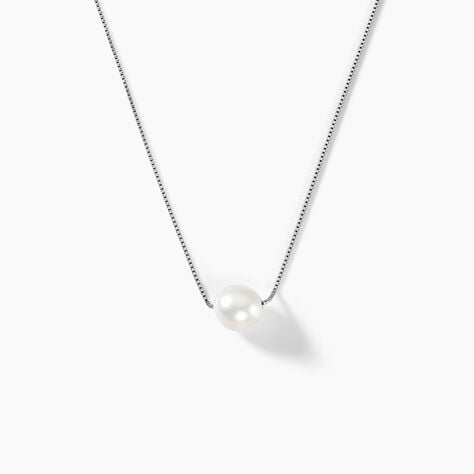 Collier Rada Maille Venitienne Argent Blanc Perle De Culture - Colliers avec pierres Femme | Marc Orian