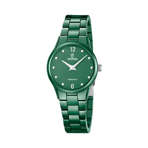 Montre Festina Ceramic 31 Vert - Montres &eacute;tanches Femme | Marc Orian