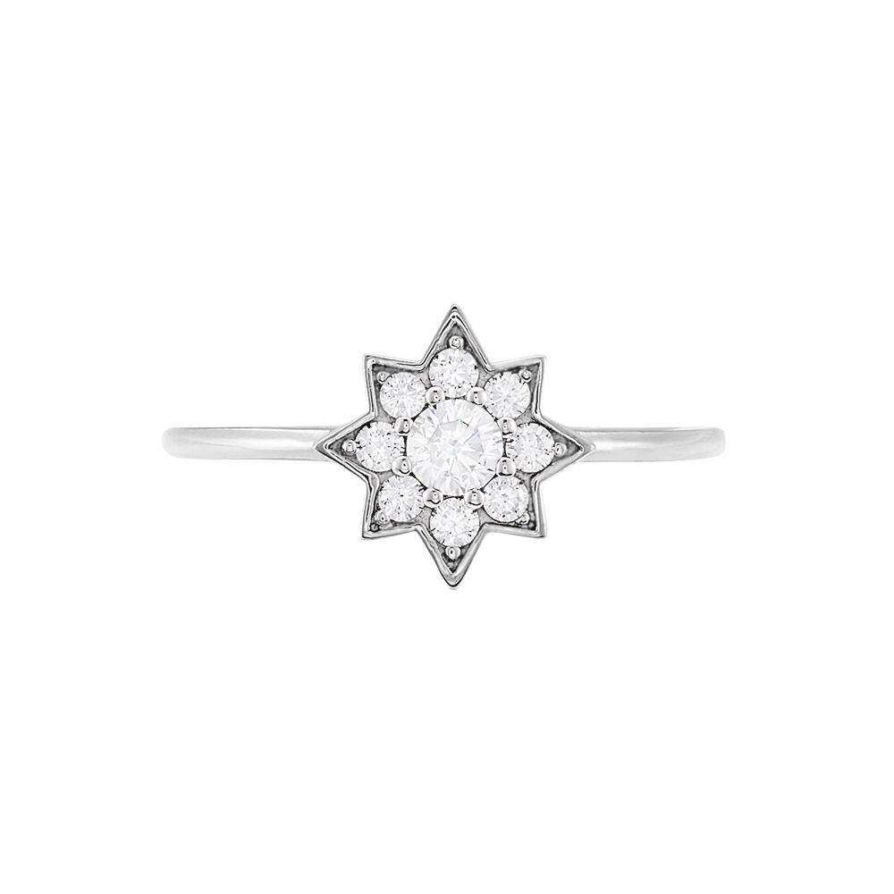 Bague Starla Argent Blanc Oxyde De Zirconium - Bagues avec pierre Femme | Marc Orian