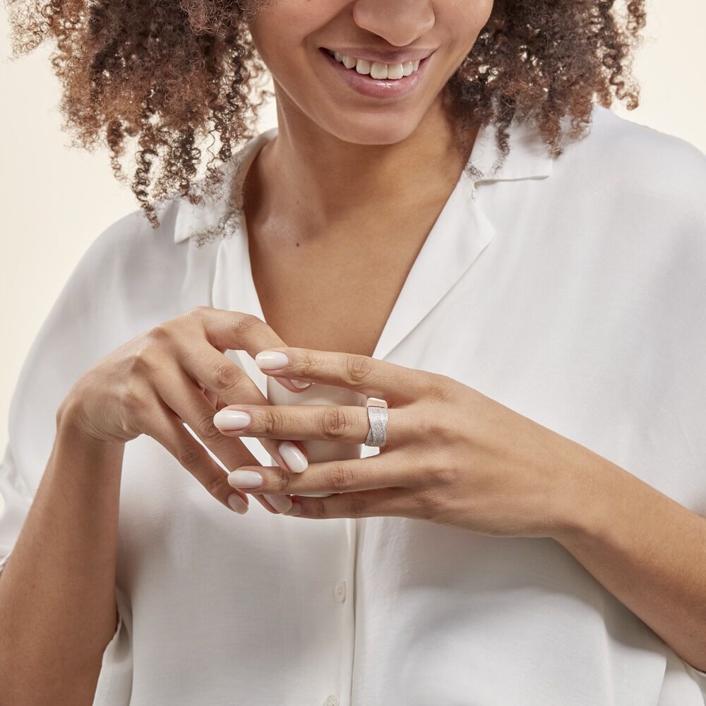 Bague Elyne Or Blanc Diamant -  Femme | Marc Orian