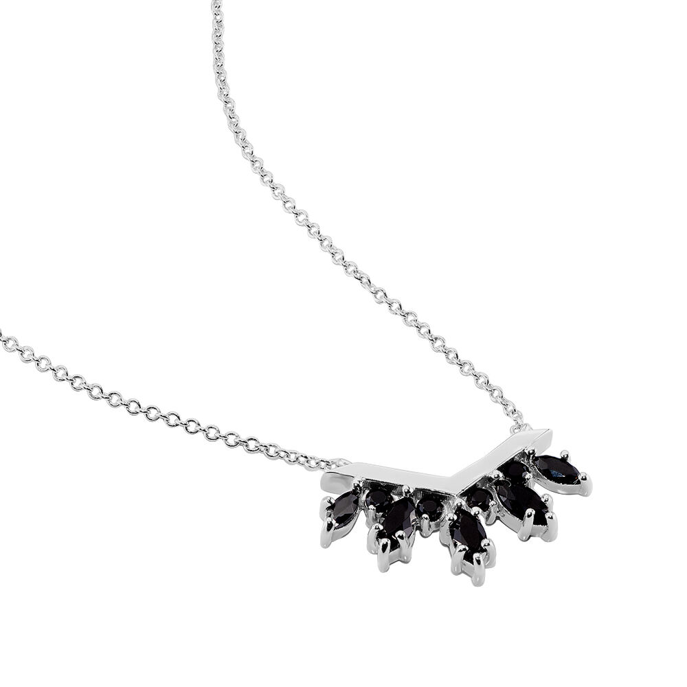 Collier Calixa Argent Blanc Oxyde De Zirconium - Colliers avec pierres Femme | Marc Orian