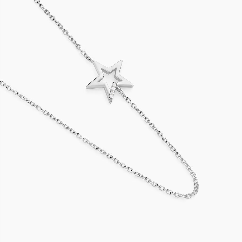 Collier Inessa Argent Blanc Oxyde De Zirconium - Colliers avec pierres Femme | Marc Orian