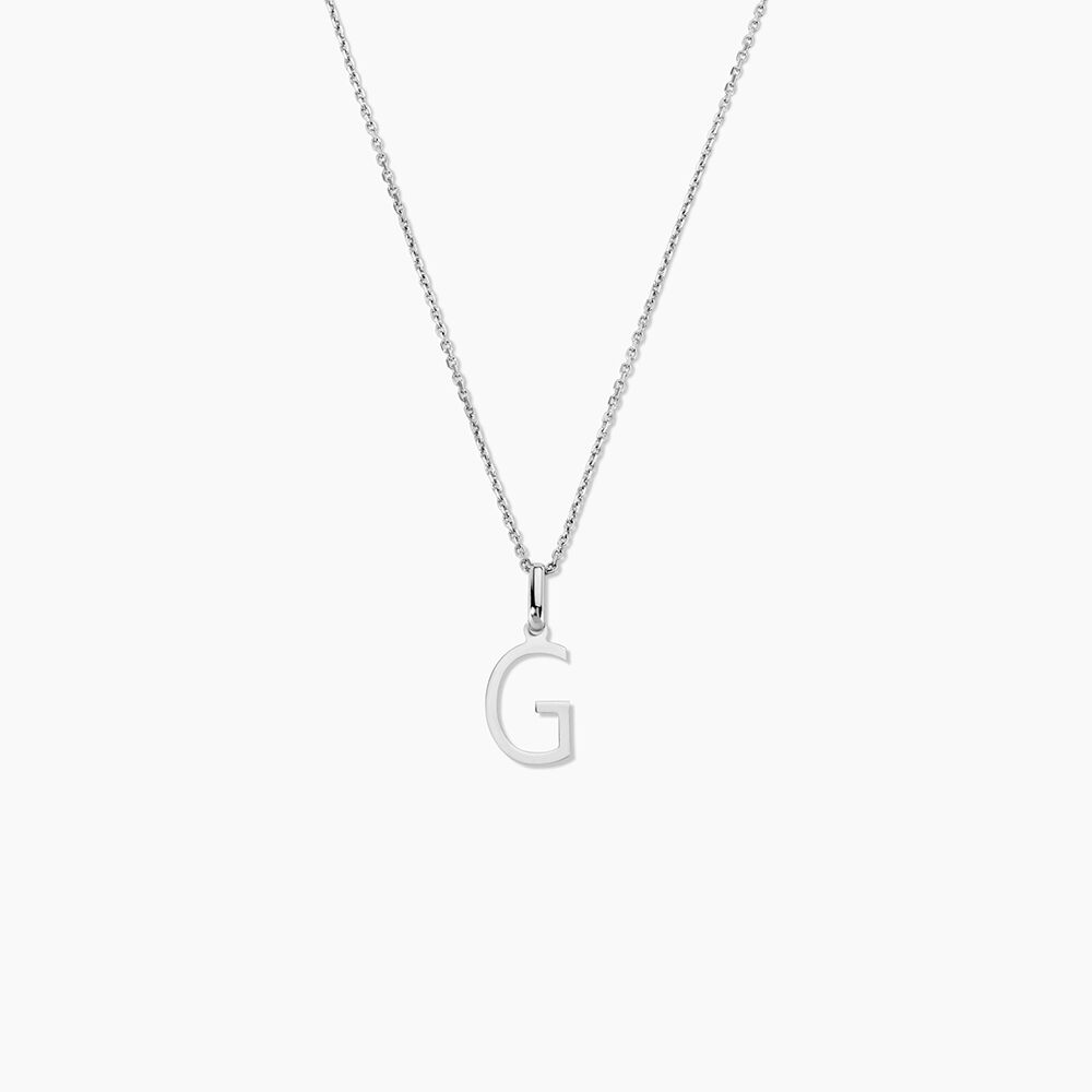 Pendentif Ionia Lettre Or Blanc - Pendentifs Famille | Marc Orian