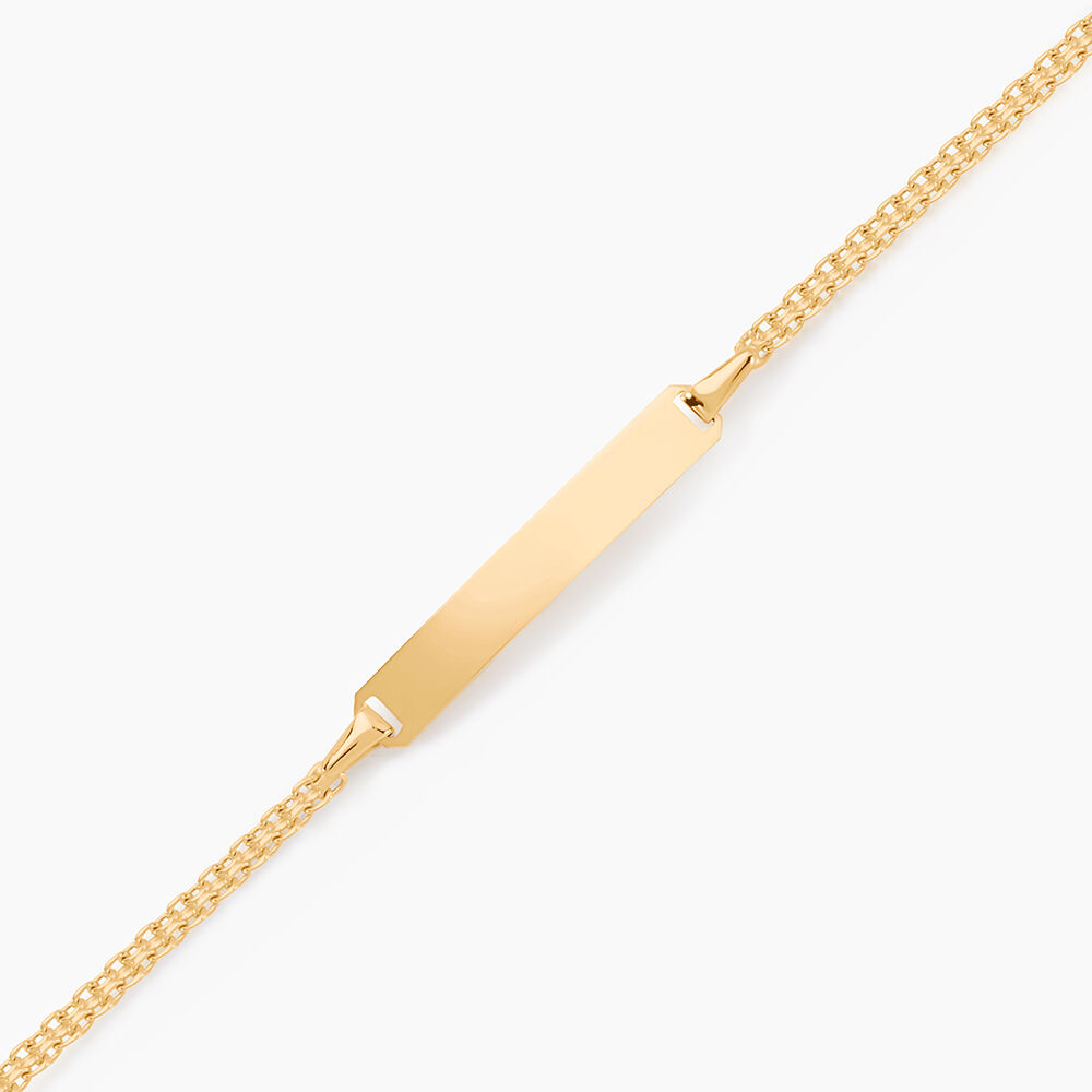 Bracelet Identité Euphenia Maille Bismark Or Jaune - Gourmettes Enfant | Marc Orian