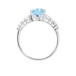 Bague Fany Or Blanc Topaze Et Oxyde De Zirconium - Bagues pierres fines Femme | Marc Orian