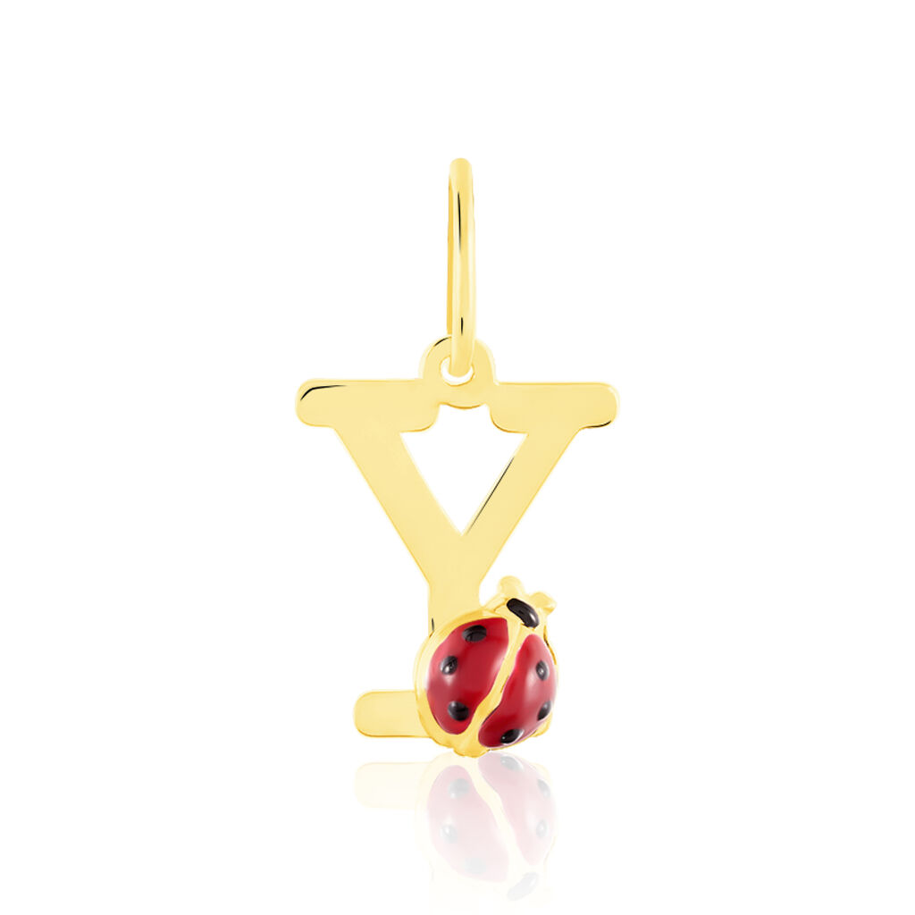 Pendentif Helidie Coccinelle Lettre Or Jaune - Pendentifs Enfant | Marc Orian