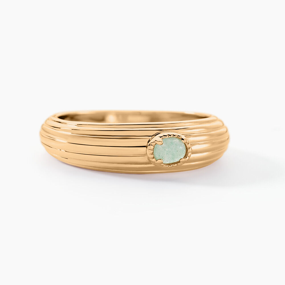 Bague Acapulco Plaqué Or Jaune Aventurine - Bagues avec pierre Femme | Marc Orian