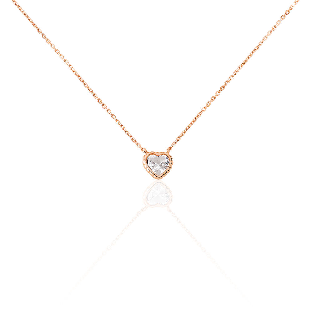 Collier Kadidjatou Or Rose Oxyde De Zirconium - Colliers solitaires Femme | Marc Orian