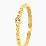 Bague Mathida Acier Jaune Cristal - Bijoux fantaisie Femme | Marc Orian