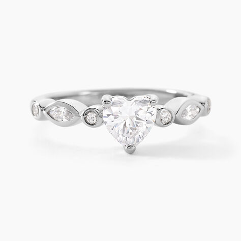 Bague Solitaire Sagan Argent Blanc Oxyde De Zirconium - Bijoux fantaisie Femme | Marc Orian