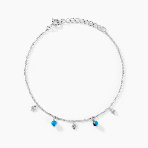 Bracelet Adiva Argent Blanc Turquoise - Bracelets fantaisie Femme | Marc Orian