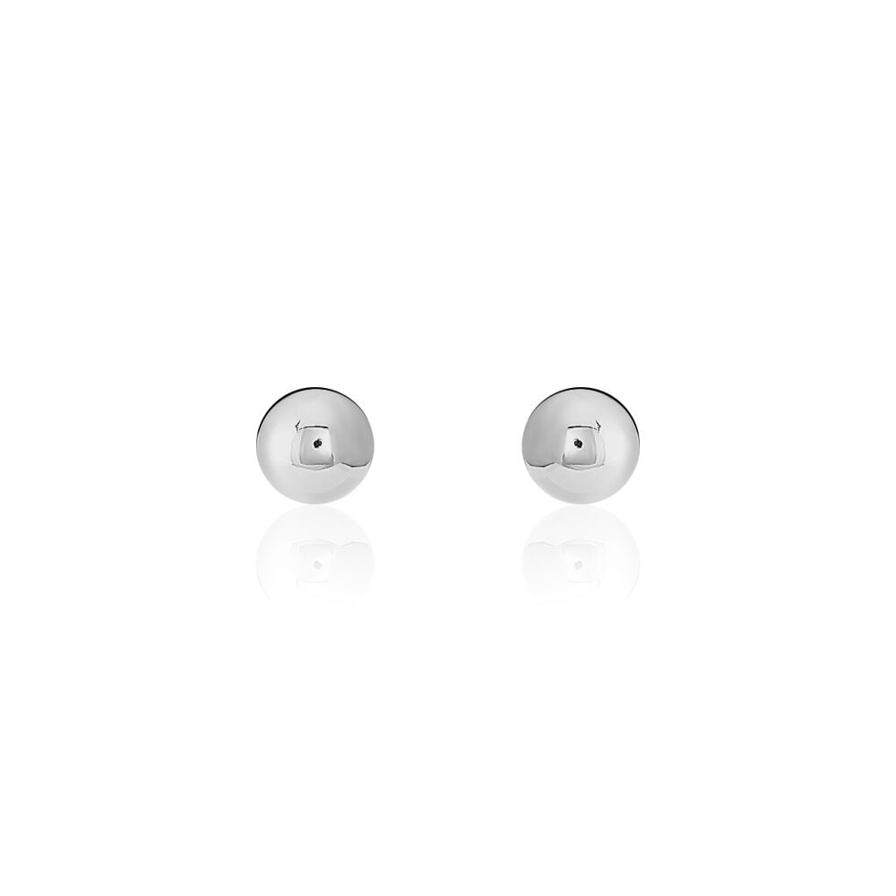 Boucles D'oreilles Puces Fidelia Boule Or Blanc - Puces Femme | Marc Orian
