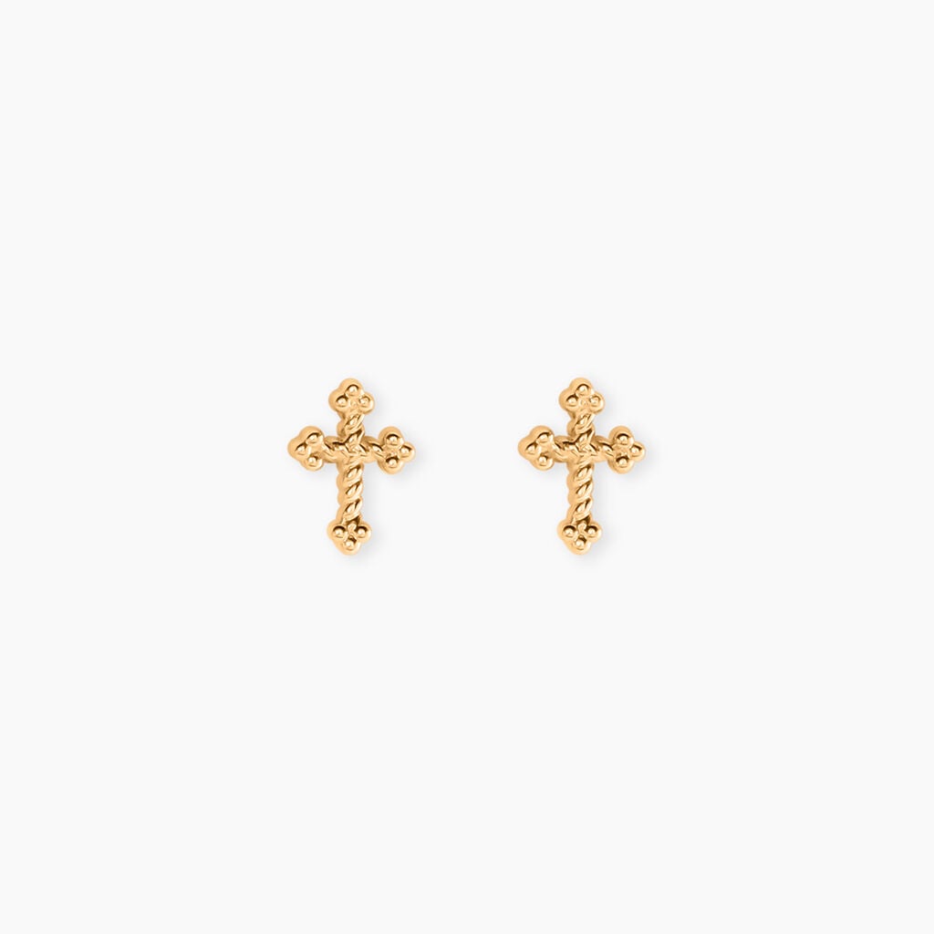Boucles D'Oreilles Puces Tien Plaqu&eacute; Or Jaune - Puces Femme | Marc Orian