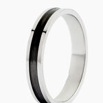 Alliance Navid Palladium Blanc Et Carbone - Alliances duo Unisex | Marc Orian