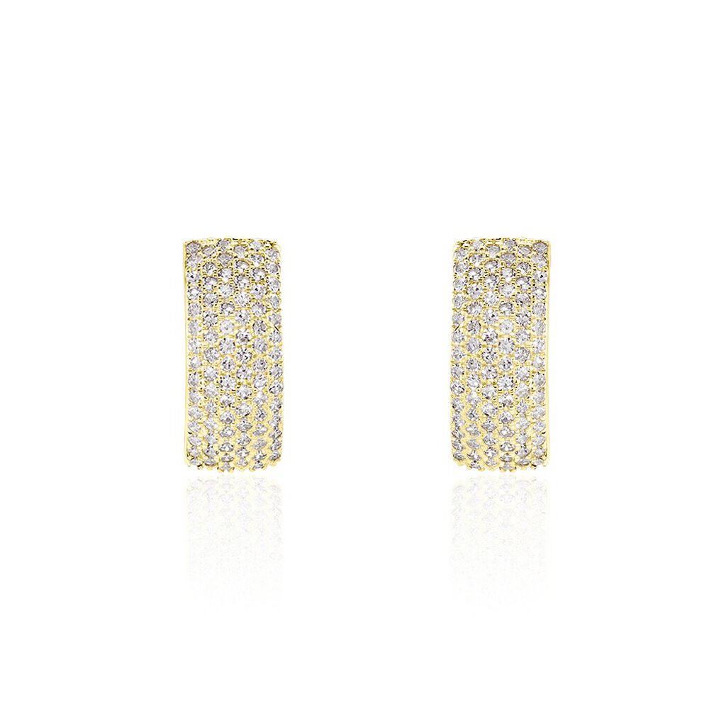 Boucles D'oreilles Puces Charlotte Or Jaune Diamant - Puces Femme | Marc Orian