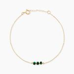 Bracelet Ean Or Jaune Malachite - Bracelets cha&icirc;nes Femme | Marc Orian