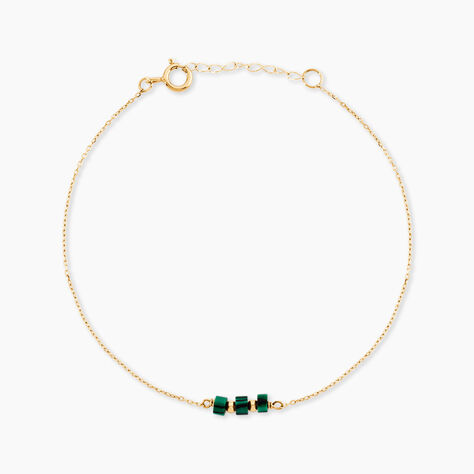 Bracelet Ean Or Jaune Malachite - Bracelets cha&icirc;nes Femme | Marc Orian