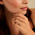 Alliance Rhea Ld Platine Blanc Diamant Synth&eacute;tique - Alliances avec pierres Femme | Marc Orian