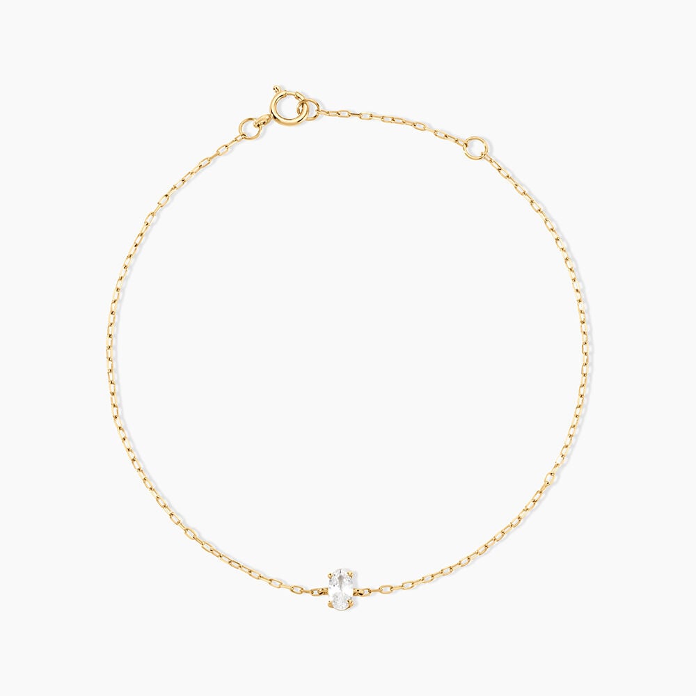 Bracelet Husam Or Jaune Oxyde De Zirconium - Bracelets chaînes Femme | Marc Orian