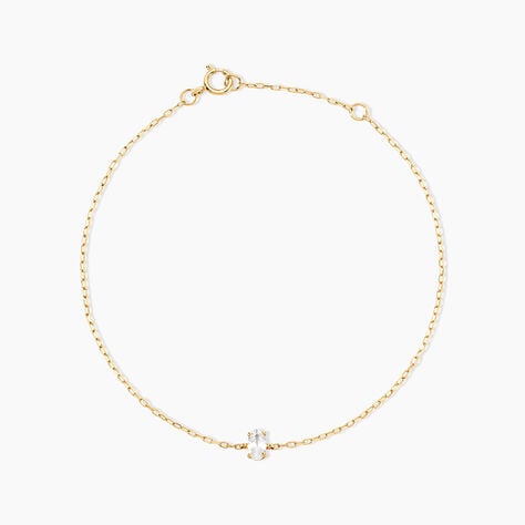 Bracelet Husam Or Jaune Oxyde De Zirconium - Bracelets chaînes Femme | Marc Orian