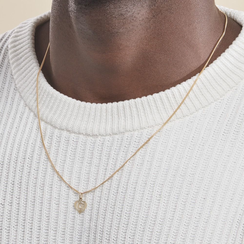 Pendentif Eudocie Coeur Lettre Or Jaune - Pendentifs Famille | Marc Orian