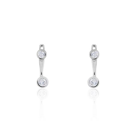 Bijoux D'oreilles Abha Argent Blanc Oxyde De Zirconium - Piercings d'oreilles Femme | Marc Orian