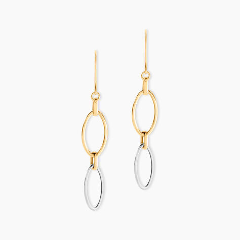Boucles D'oreilles Pendantes Lucia Or Bicolore - Pendantes Femme | Marc Orian