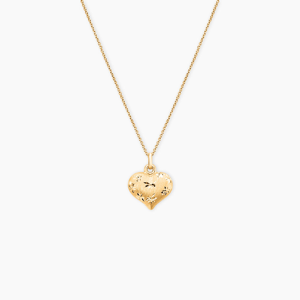 Pendentif Eudocie Coeur Mat Et Brillant Or Jaune - Pendentifs Femme | Marc Orian
