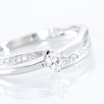 Bague Selene Or Blanc Diamant - Solitaires Femme | Marc Orian