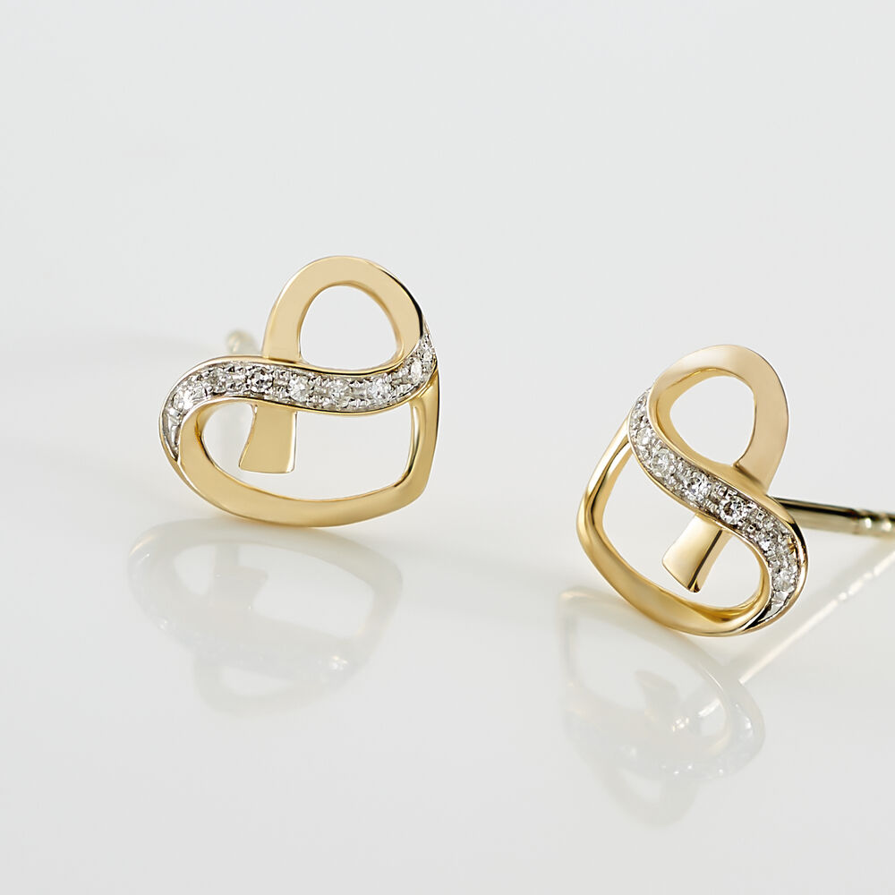 Boucles D'oreilles Puces Juliane Or Jaune Diamant -  Femme | Marc Orian