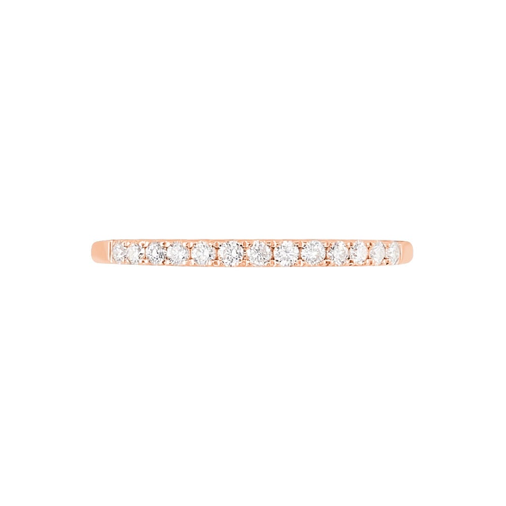 Alliance Pristina Or Rose Diamant - Alliances avec pierres Femme | Marc Orian