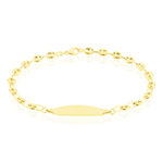 Bracelet Identit&eacute; Evin Maille Grain De Cafe Or Jaune - Gourmettes Enfant | Marc Orian