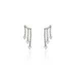 Boucles D'oreilles Pendantes Isalis Argent Blanc Oxyde De Zirconium - Pendantes Femme | Marc Orian